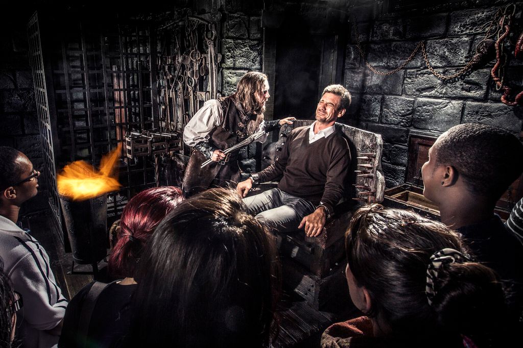 London Dungeons Torture Chair with Actor
