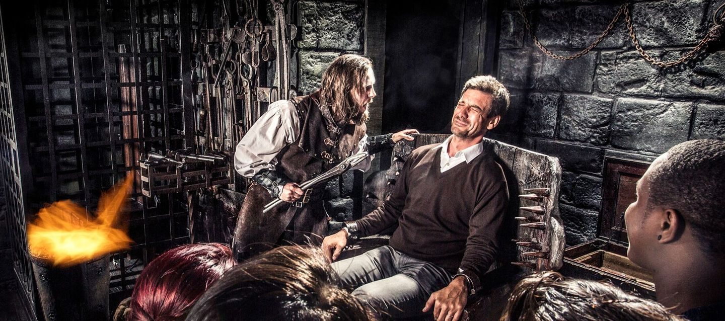 London Dungeons Torture Chair with Actor